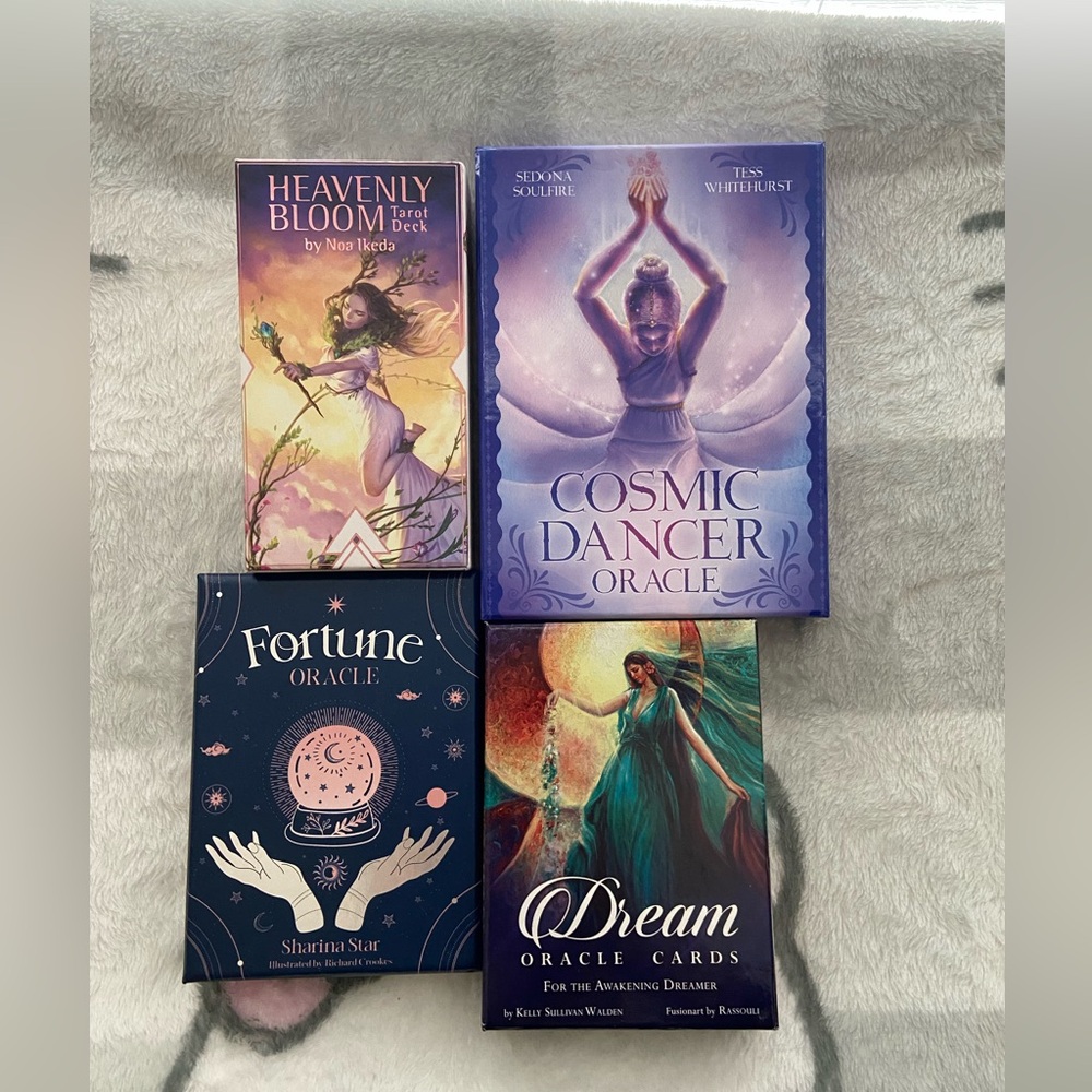 Heavenly Bloom, Cosmic Dancer, Fortune, Dream Oracle Card Set